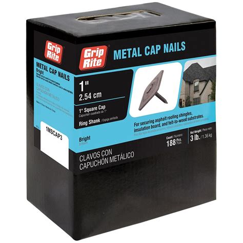 metal cap nail box|metal cap roof nails.